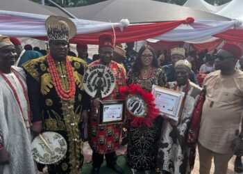 CP Adeoye, Wife Confer with Chieftancy Title in Anambra