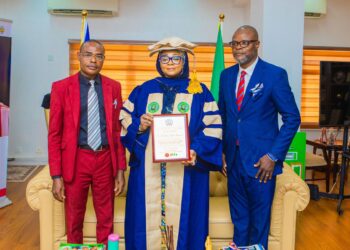 Sulaiman-Ibrahim Confers with Honorary Professional Fellowship Doctorate